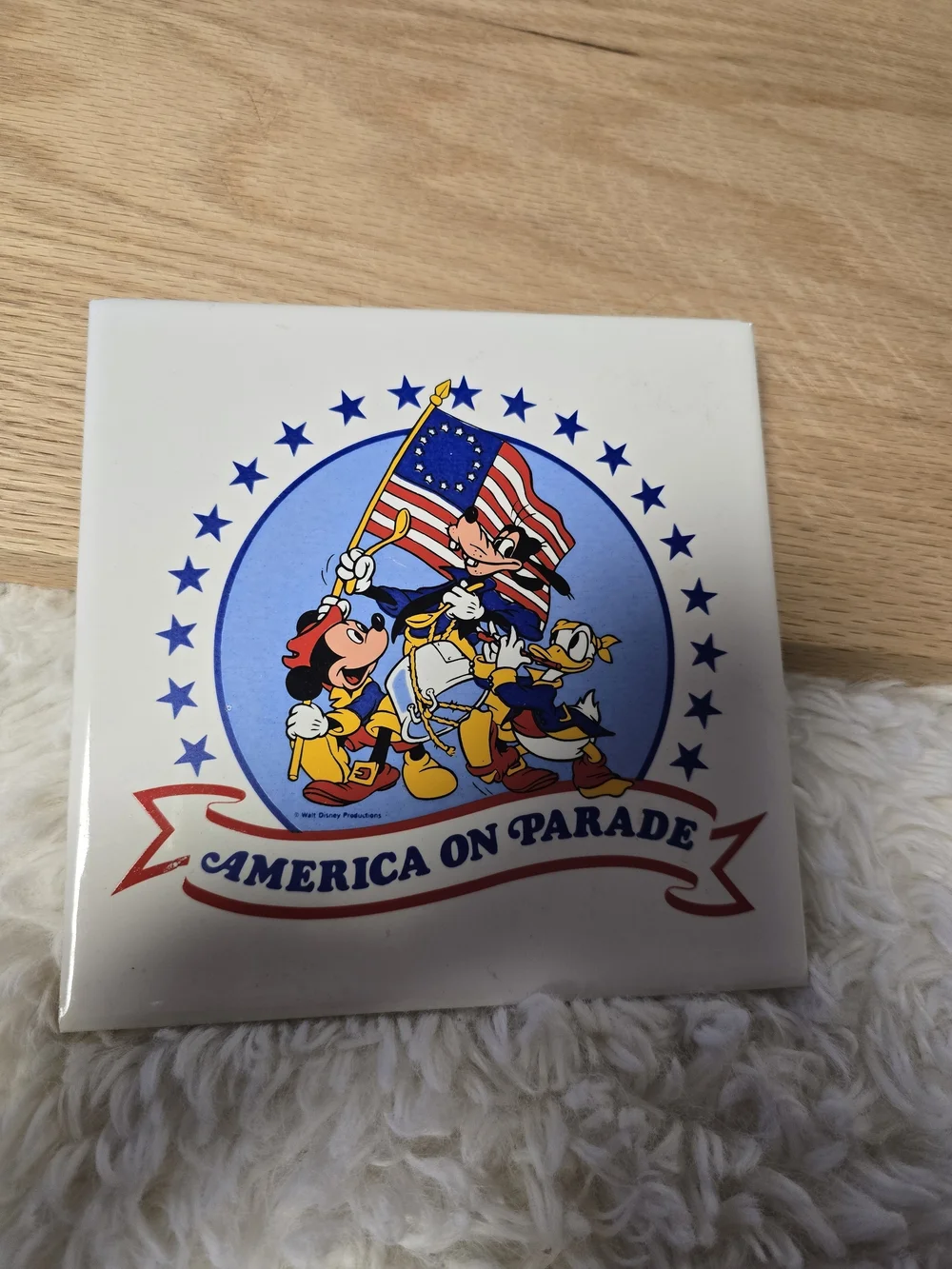 America on Parade Decorative Ceramic Tile - Patriotic Red, White & Blue